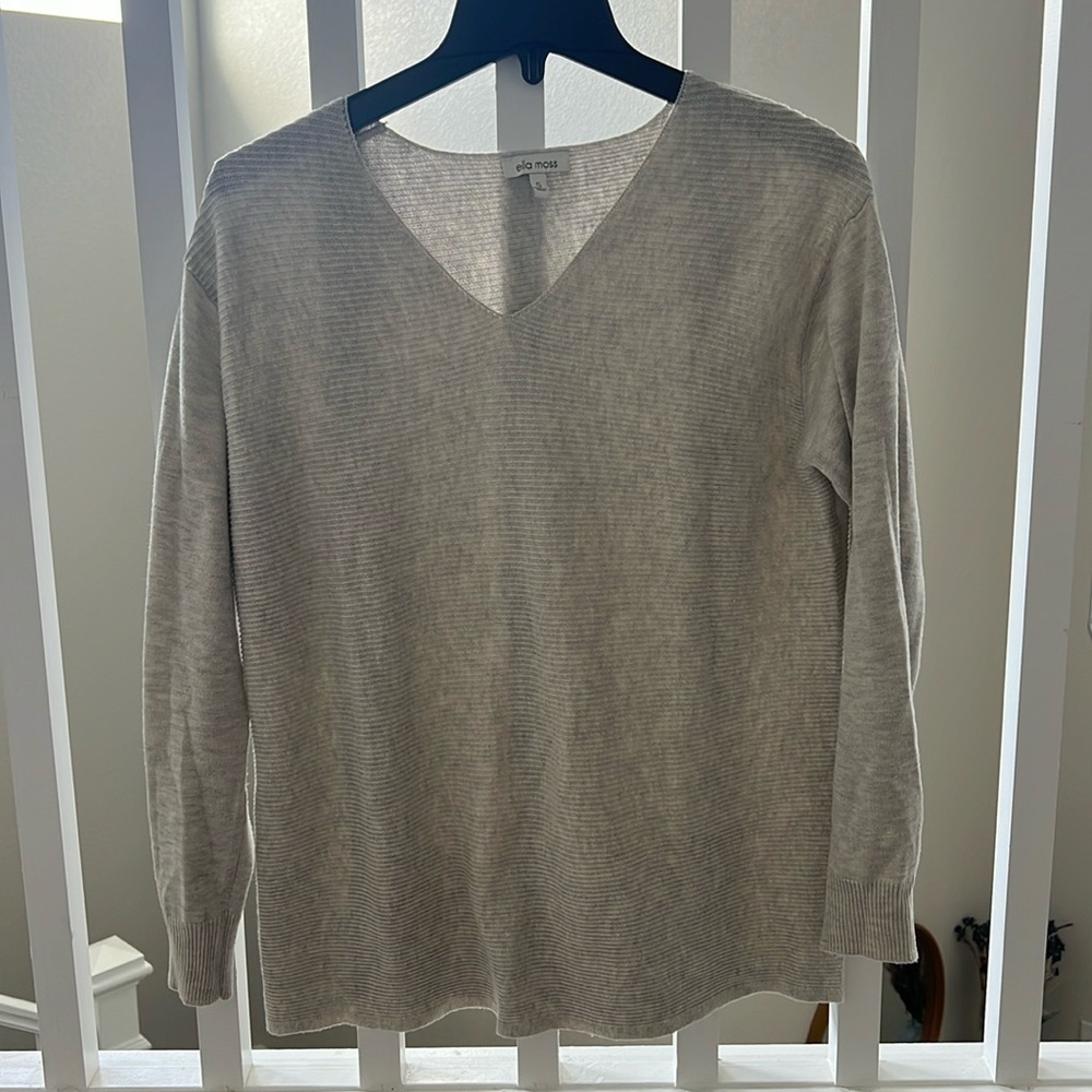 Cream/Grey Ella Moss Sweater